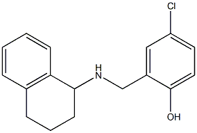 4-chloro-2-[(1,2,3,4-tetrahydronaphthalen-1-ylamino)methyl]phenol Struktur