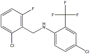 4-chloro-N-[(2-chloro-6-fluorophenyl)methyl]-2-(trifluoromethyl)aniline Struktur