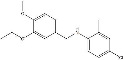 4-chloro-N-[(3-ethoxy-4-methoxyphenyl)methyl]-2-methylaniline Struktur