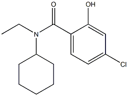 4-chloro-N-cyclohexyl-N-ethyl-2-hydroxybenzamide Struktur