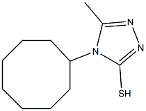 4-cyclooctyl-5-methyl-4H-1,2,4-triazole-3-thiol Struktur