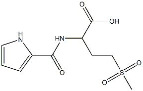 4-methanesulfonyl-2-(1H-pyrrol-2-ylformamido)butanoic acid Struktur