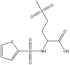 4-methanesulfonyl-2-(thiophene-2-sulfonamido)butanoic acid Struktur