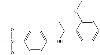 4-methanesulfonyl-N-[1-(2-methoxyphenyl)ethyl]aniline Struktur