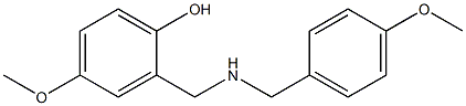 4-methoxy-2-({[(4-methoxyphenyl)methyl]amino}methyl)phenol Struktur