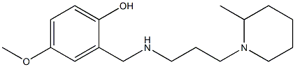 4-methoxy-2-({[3-(2-methylpiperidin-1-yl)propyl]amino}methyl)phenol Struktur