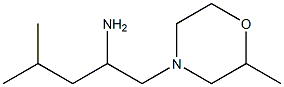 4-methyl-1-(2-methylmorpholin-4-yl)pentan-2-amine Struktur