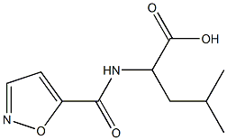 4-methyl-2-(1,2-oxazol-5-ylformamido)pentanoic acid Struktur