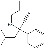 4-methyl-2-phenyl-2-(propylamino)pentanenitrile Struktur