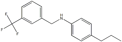 4-propyl-N-{[3-(trifluoromethyl)phenyl]methyl}aniline Struktur