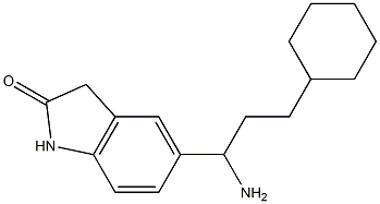 5-(1-amino-3-cyclohexylpropyl)-2,3-dihydro-1H-indol-2-one Struktur