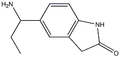 5-(1-aminopropyl)-2,3-dihydro-1H-indol-2-one Struktur