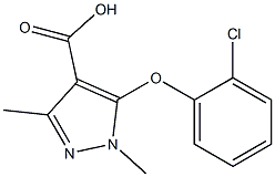 5-(2-chlorophenoxy)-1,3-dimethyl-1H-pyrazole-4-carboxylic acid Struktur