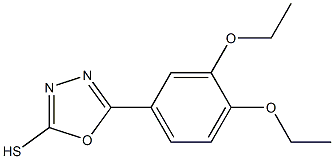 5-(3,4-diethoxyphenyl)-1,3,4-oxadiazole-2-thiol Struktur