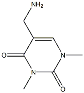 5-(aminomethyl)-1,3-dimethyl-1,2,3,4-tetrahydropyrimidine-2,4-dione Struktur