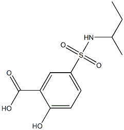 5-(butan-2-ylsulfamoyl)-2-hydroxybenzoic acid Struktur