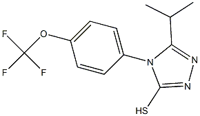 5-(propan-2-yl)-4-[4-(trifluoromethoxy)phenyl]-4H-1,2,4-triazole-3-thiol Struktur