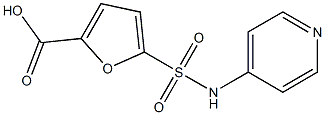 5-(pyridin-4-ylsulfamoyl)furan-2-carboxylic acid Struktur