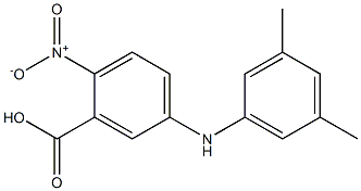 5-[(3,5-dimethylphenyl)amino]-2-nitrobenzoic acid Struktur