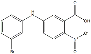 5-[(3-bromophenyl)amino]-2-nitrobenzoic acid Struktur