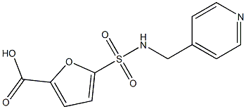 5-[(pyridin-4-ylmethyl)sulfamoyl]furan-2-carboxylic acid Struktur