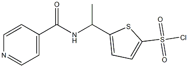 5-[1-(pyridin-4-ylformamido)ethyl]thiophene-2-sulfonyl chloride Struktur