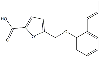 5-[2-(prop-1-en-1-yl)phenoxymethyl]furan-2-carboxylic acid Struktur