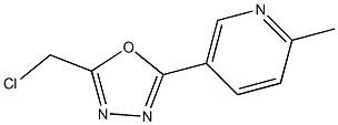 5-[5-(chloromethyl)-1,3,4-oxadiazol-2-yl]-2-methylpyridine Struktur