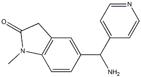 5-[amino(pyridin-4-yl)methyl]-1-methyl-2,3-dihydro-1H-indol-2-one Struktur