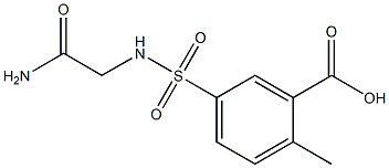 5-{[(2-amino-2-oxoethyl)amino]sulfonyl}-2-methylbenzoic acid Struktur