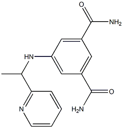 5-{[1-(pyridin-2-yl)ethyl]amino}benzene-1,3-dicarboxamide Struktur