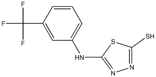 5-{[3-(trifluoromethyl)phenyl]amino}-1,3,4-thiadiazole-2-thiol Struktur