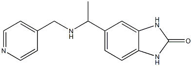 5-{1-[(pyridin-4-ylmethyl)amino]ethyl}-2,3-dihydro-1H-1,3-benzodiazol-2-one Struktur