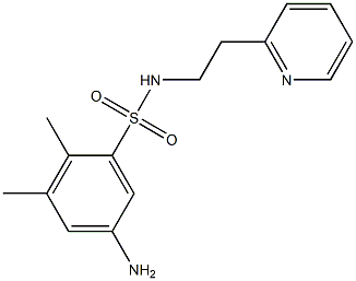 5-amino-2,3-dimethyl-N-[2-(pyridin-2-yl)ethyl]benzene-1-sulfonamide Struktur