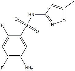 5-amino-2,4-difluoro-N-(5-methyl-1,2-oxazol-3-yl)benzene-1-sulfonamide Struktur