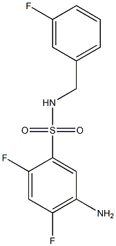 5-amino-2,4-difluoro-N-[(3-fluorophenyl)methyl]benzene-1-sulfonamide Struktur