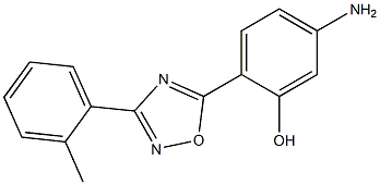 5-amino-2-[3-(2-methylphenyl)-1,2,4-oxadiazol-5-yl]phenol Struktur