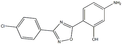 5-amino-2-[3-(4-chlorophenyl)-1,2,4-oxadiazol-5-yl]phenol Struktur