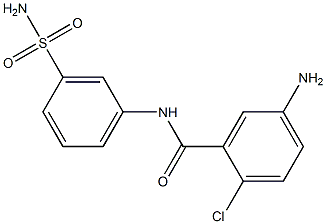 5-amino-2-chloro-N-(3-sulfamoylphenyl)benzamide Struktur