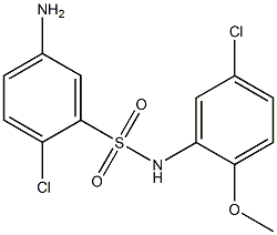 5-amino-2-chloro-N-(5-chloro-2-methoxyphenyl)benzene-1-sulfonamide Struktur