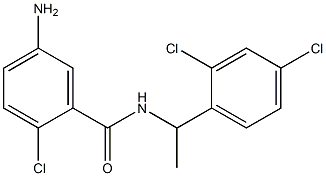 5-amino-2-chloro-N-[1-(2,4-dichlorophenyl)ethyl]benzamide Struktur