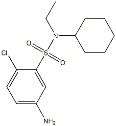 5-amino-2-chloro-N-cyclohexyl-N-ethylbenzene-1-sulfonamide Struktur