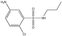 5-amino-2-chloro-N-propylbenzene-1-sulfonamide Struktur