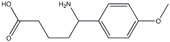 5-amino-5-(4-methoxyphenyl)pentanoic acid Struktur