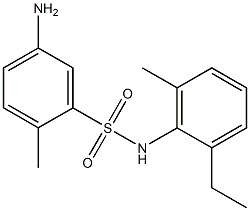 5-amino-N-(2-ethyl-6-methylphenyl)-2-methylbenzene-1-sulfonamide Struktur