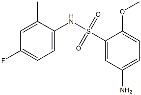 5-amino-N-(4-fluoro-2-methylphenyl)-2-methoxybenzene-1-sulfonamide Struktur