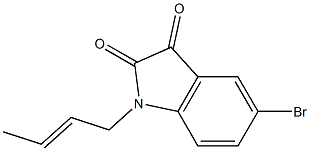 5-bromo-1-(but-2-en-1-yl)-2,3-dihydro-1H-indole-2,3-dione Struktur