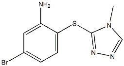 5-bromo-2-[(4-methyl-4H-1,2,4-triazol-3-yl)sulfanyl]aniline Struktur