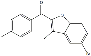 5-bromo-3-methyl-2-[(4-methylphenyl)carbonyl]-1-benzofuran Struktur