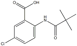 5-chloro-2-[(2,2-dimethylpropanoyl)amino]benzoic acid Struktur